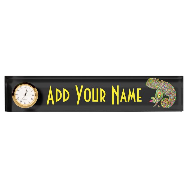 Chameleon Psychedelic Fantasy Nameplate (Front)