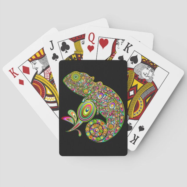 Chameleon Psychedelic Fantasy Playing Cards (Back)