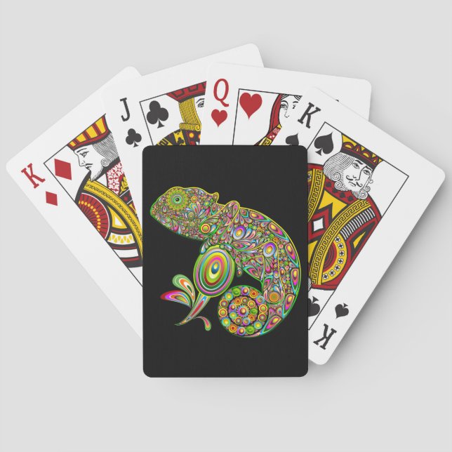 Chameleon Psychedelic Fantasy Playing Cards (Back)