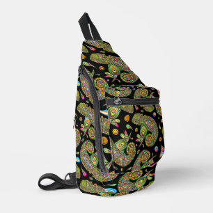 Chameleon Psychedelic Fantasy Sling Bag