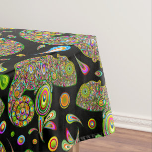 Chameleon Psychedelic Fantasy Tablecloth