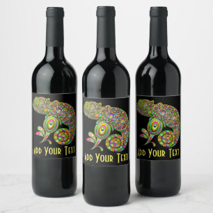 Chameleon Psychedelic Fantasy Wine Label