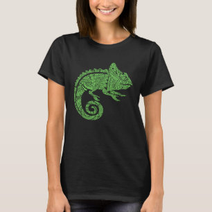 Chameleon Reptile Animal Aztec Maya Maori Tribal P T-Shirt