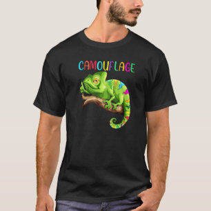 Chameleon Reptiles Iguano Lizard Camouflage Terrar T-Shirt
