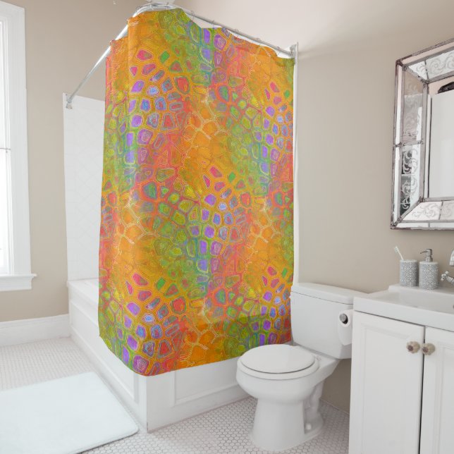 Chameleon Skin Shower Curtain (In Situ)