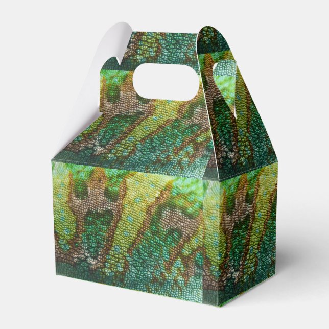 Chameleon Skin Texture Template Favour Box (Front Side)