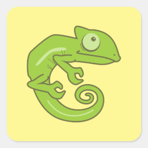 Chameleon Square Sticker