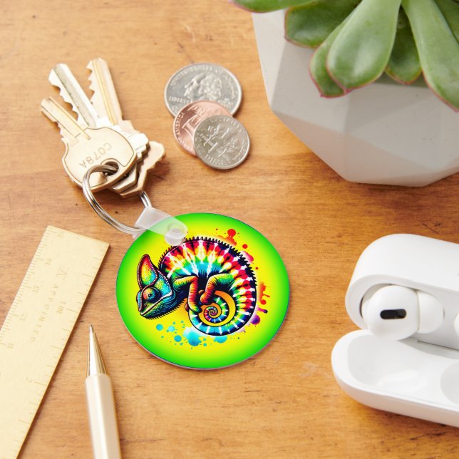Chameleon Tie-Dye   Key Ring (Desk)