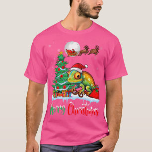Chameleon Wearing Santa Hat Xmas Merry Christmas C T-Shirt