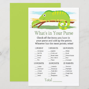 Chameleon What's in your purse game baby shower
