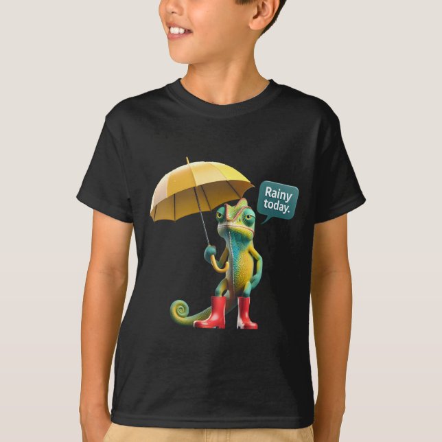  Chameleon with an Umbrella T-Shirt (Front)