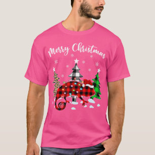 Chameleon Xmas Lighting Buffalo Plaid Chameleon Ch T-Shirt