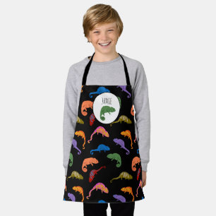 Chameleons Colourful Reptile Lizards Kids Apron