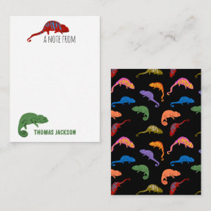 Chameleons Colourful Reptile Lizards Kids Card