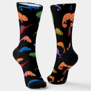 Chameleons Colourful Reptile Lizards Socks