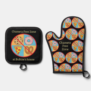 Chametz Free Zone Oven Mitt & Pot Holder Set