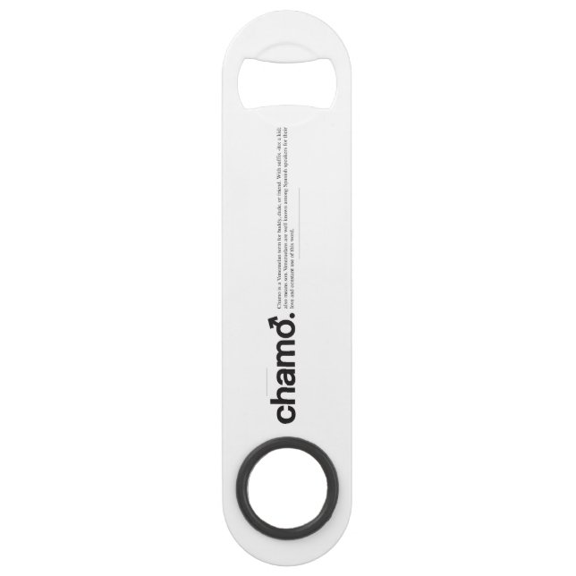 Chamo Black and White Bar Key (Front)