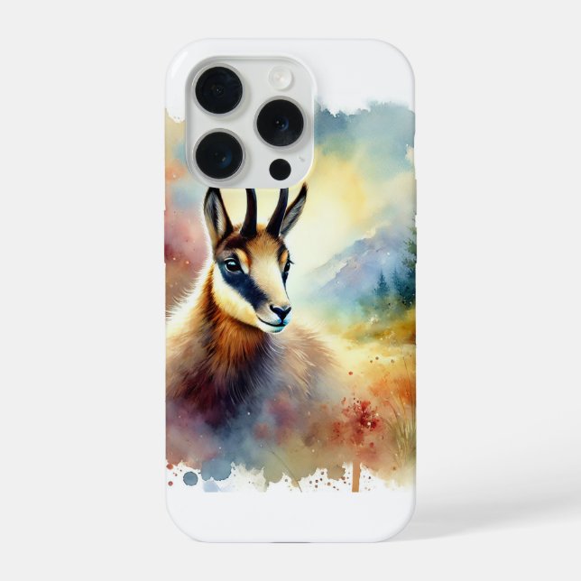 Chamois in the Light of Nature 180924AREF105 - Wat iPhone Case (Back)