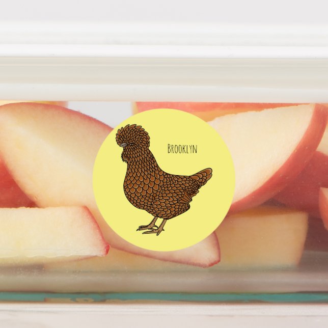 Chamois polish chicken cartoon illustration (Affixed)