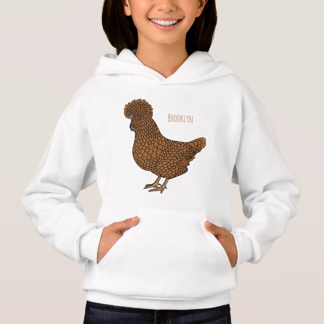 Chamois polish chicken cartoon illustration (Front)