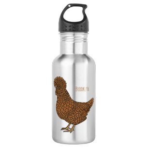 Chamois polish chicken cartoon illustration  532 ml water bottle