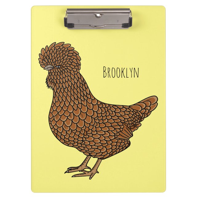 Chamois polish chicken cartoon illustration  clipboard (Front)