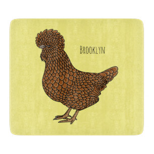 Chamois polish chicken cartoon illustration  cutting board