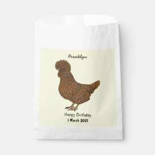 Chamois polish chicken cartoon illustration favour bags