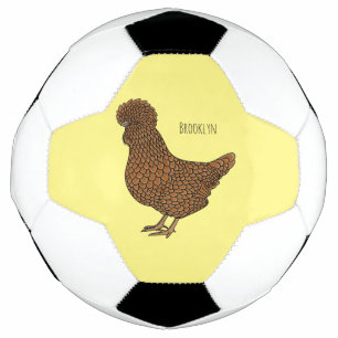 Chamois polish chicken cartoon illustration  football