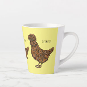 Chamois polish chicken cartoon illustration latte mug