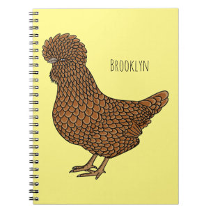 Chamois polish chicken cartoon illustration notebook