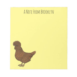 Chamois polish chicken cartoon illustration notepad