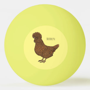 Chamois polish chicken cartoon illustration ping pong ball