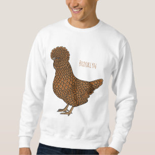 Chamois polish chicken cartoon illustration sweatshirt