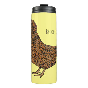 Chamois polish chicken cartoon illustration thermal tumbler