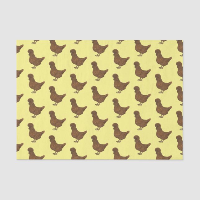 Chamois polish chicken cartoon illustration tissue paper (Front)