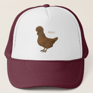 Chamois polish chicken cartoon illustration trucker hat