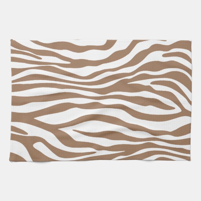 Chamoisee Zebra Animal Print Tea Towel (Horizontal)