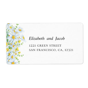Chamomile. Country flowers. Floral wedding address