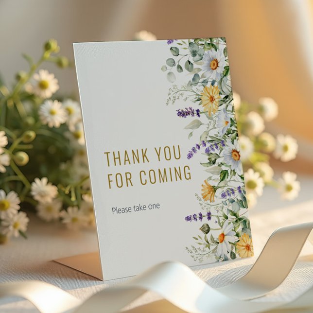 Chamomile & Eucalyptus Thanks for Coming Pedestal Sign (Creator Uploaded)