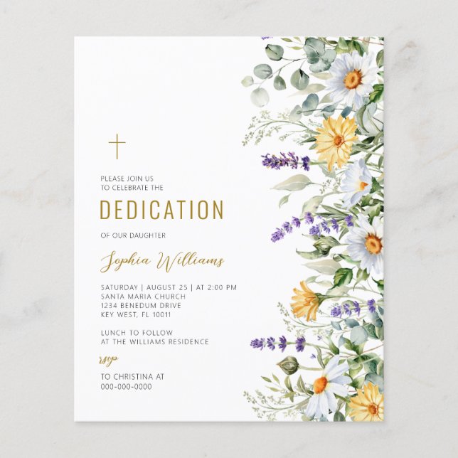 Chamomile & Eucalyptus Wildflowers Dedication (Front)