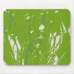 chamomile field green mouse mat