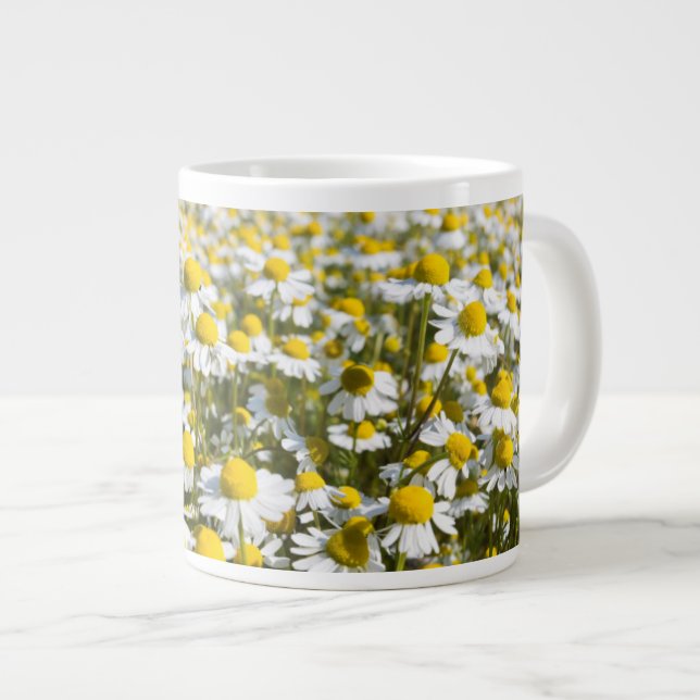 Chamomile Field, Hungary Large Coffee Mug (Front Right)