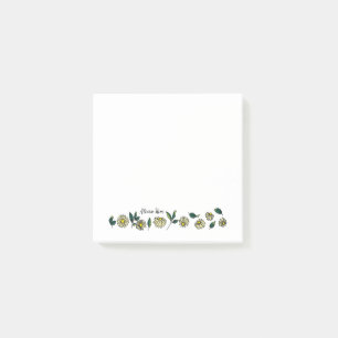 Chamomile Floral Banner Post-It Notes