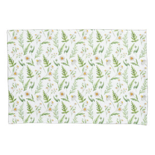 Chamomile Flower Botanical Rustic Pattern Pillowcase