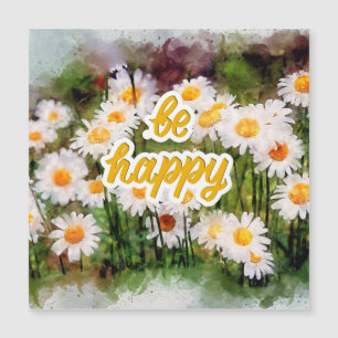 Chamomile Flower Mug, Birthday Gift Be Happy