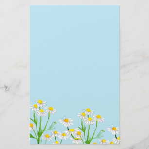 Chamomile Flowers Herbs Letter Writing Stationery
