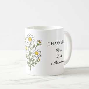 Chamomile Herb Illustration and Uses Coffee Mug