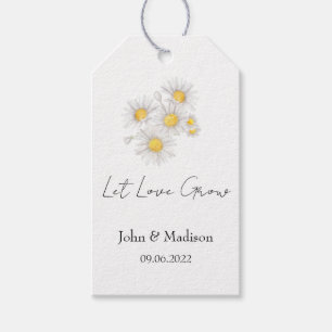 Chamomile Let love grow wedding seed Gift Tags