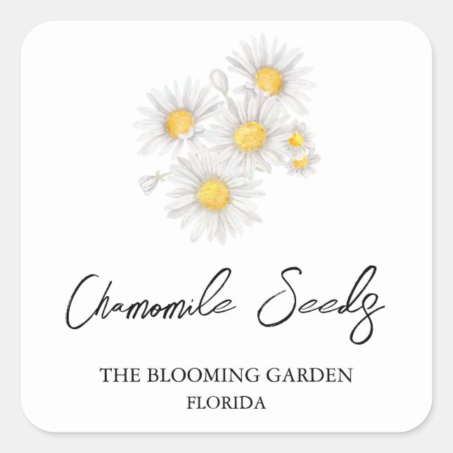 Chamomile Seeds label (Front)